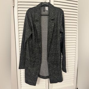 H&M black and white overcoat